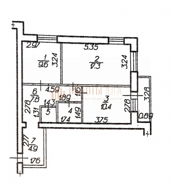 2-к квартира, 57 кв.м. (№2917)